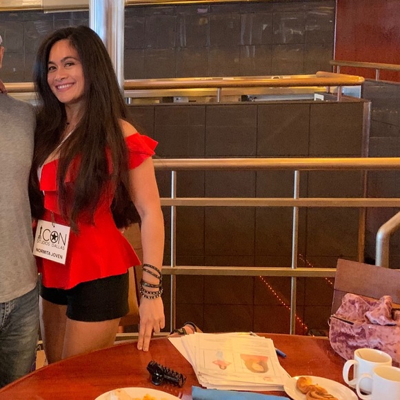 Love J Poly Spandex Ruffle Top - Picture 6 of 6